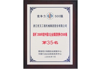 杭州叉車榮譽-榮列2008年度大……